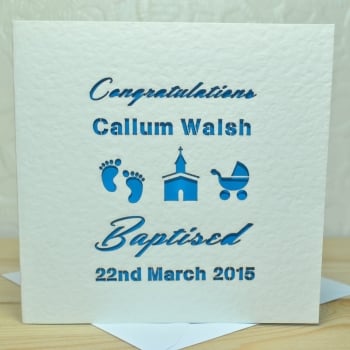 Personalised Laser Cut Baptism Card