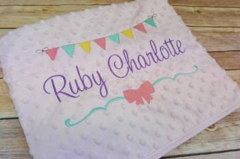 Personalised banner cream blanket