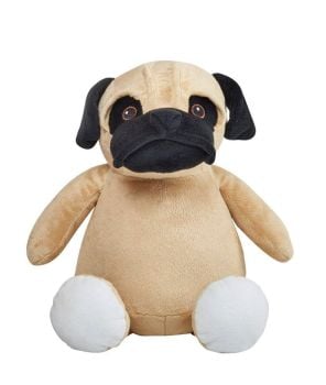 personalised pug cubbie teddy