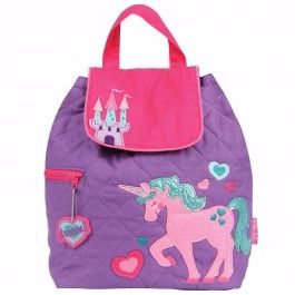 Personalised unicorn quilted backpack
