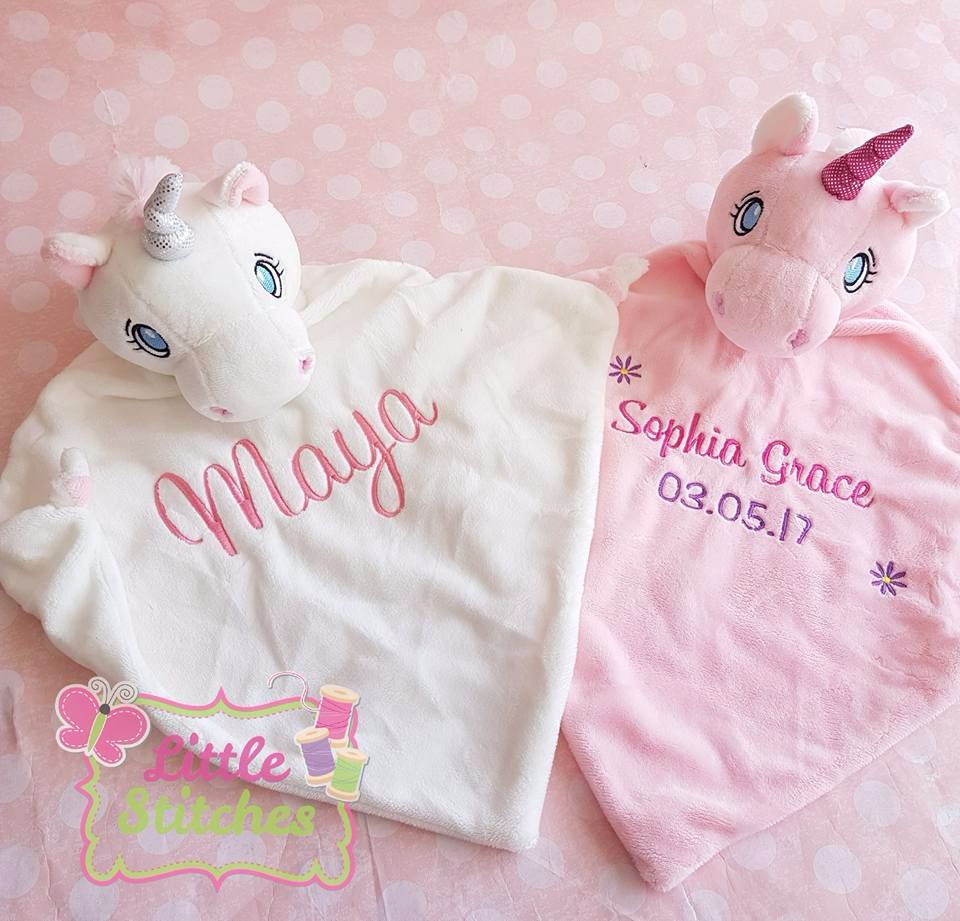 Personalised unicorn cubbies comforter
