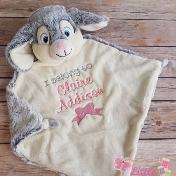 Personalised bunny cubbies comforter