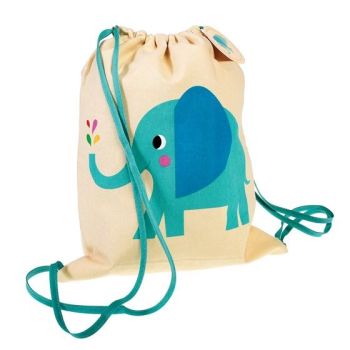 Personalised elephant drawstring bag