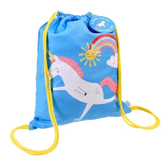 Personalised unicorn drawstring bag