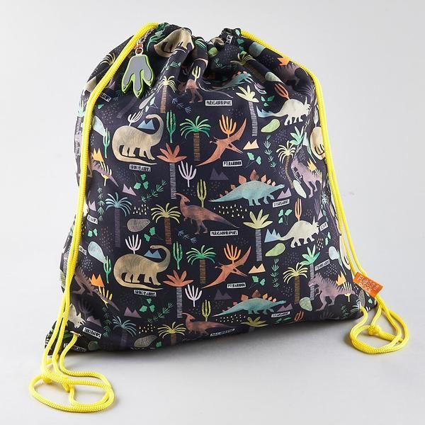 Personalised dinosaur drawstring best sale bag