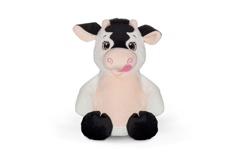 Personalised cow cubbie teddy