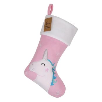 Personalised unicorn christmas stocking