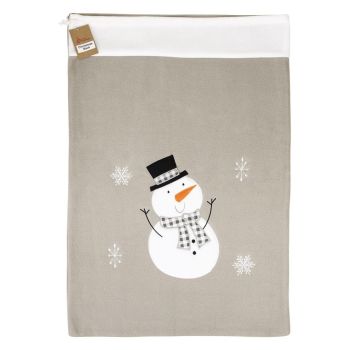 Personalised grey snowman santa sacks