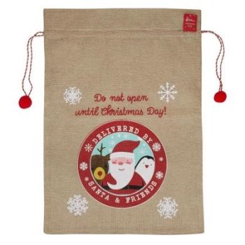 Personalised hessian santa sack