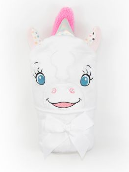 Personalised unicorn hooded towel