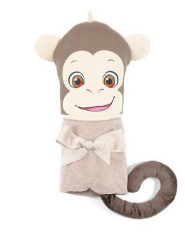 Personalised monkey  hooded towel