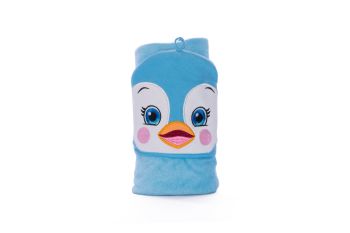 Personalised penguin  hooded towel