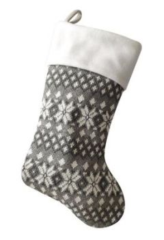 Personalised Nordich style  grey stocking