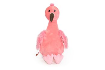 Personalised flamingo cubbie teddy