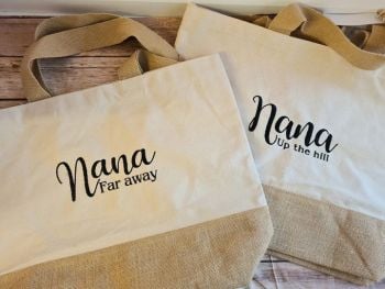 Personalised Jute canvas tote bag