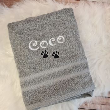 Personalised grey towel