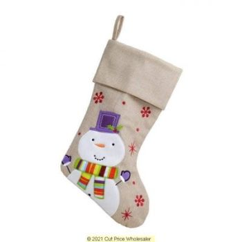 Personalised deluxe snowman stocking