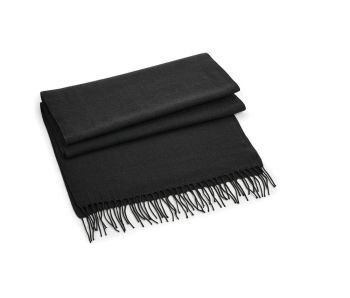 Personalised black woven scarf