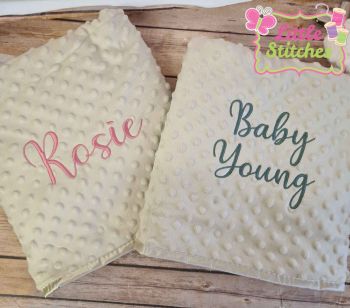 Personalised coffee colour style blanket