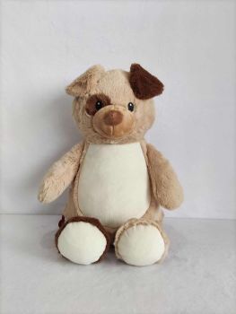Personalised dog cubbie teddy