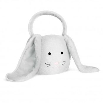 Personalised grey  bunny easter  basket