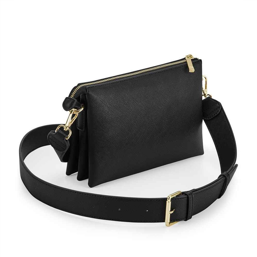 Personalised cross body bag  black