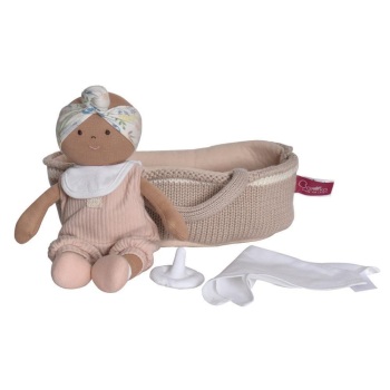 Personalised baby doll Luna with carry cot