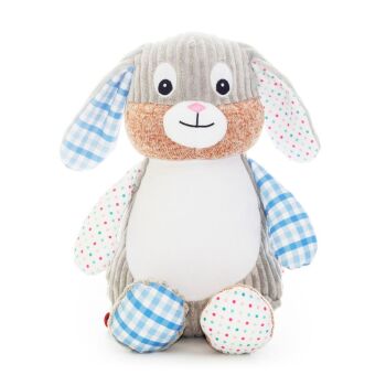 Personalised blue bunny cubbie