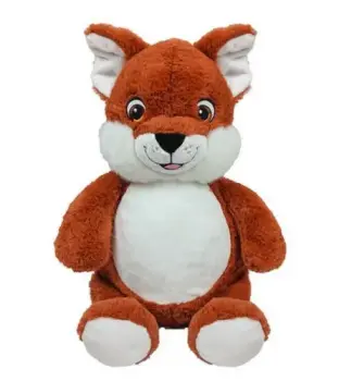 Personalised fox cubbie teddy