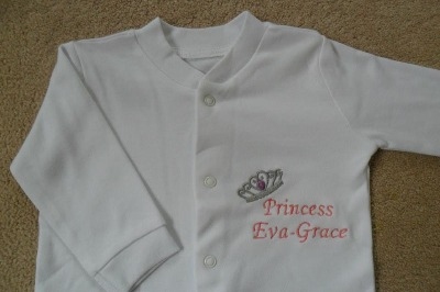Personalised Princess babygrow