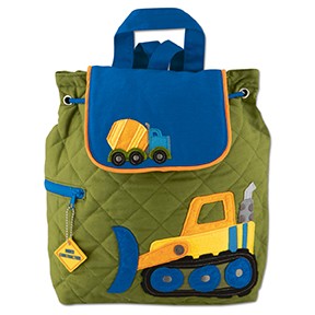 Personalised construction quilted backpack