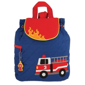 Stephen joseph personalised fire engine backpack