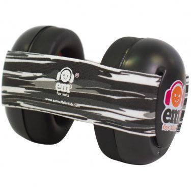 Ems for Kids Baby Earmuffs - Black Oyster Pearl on Black