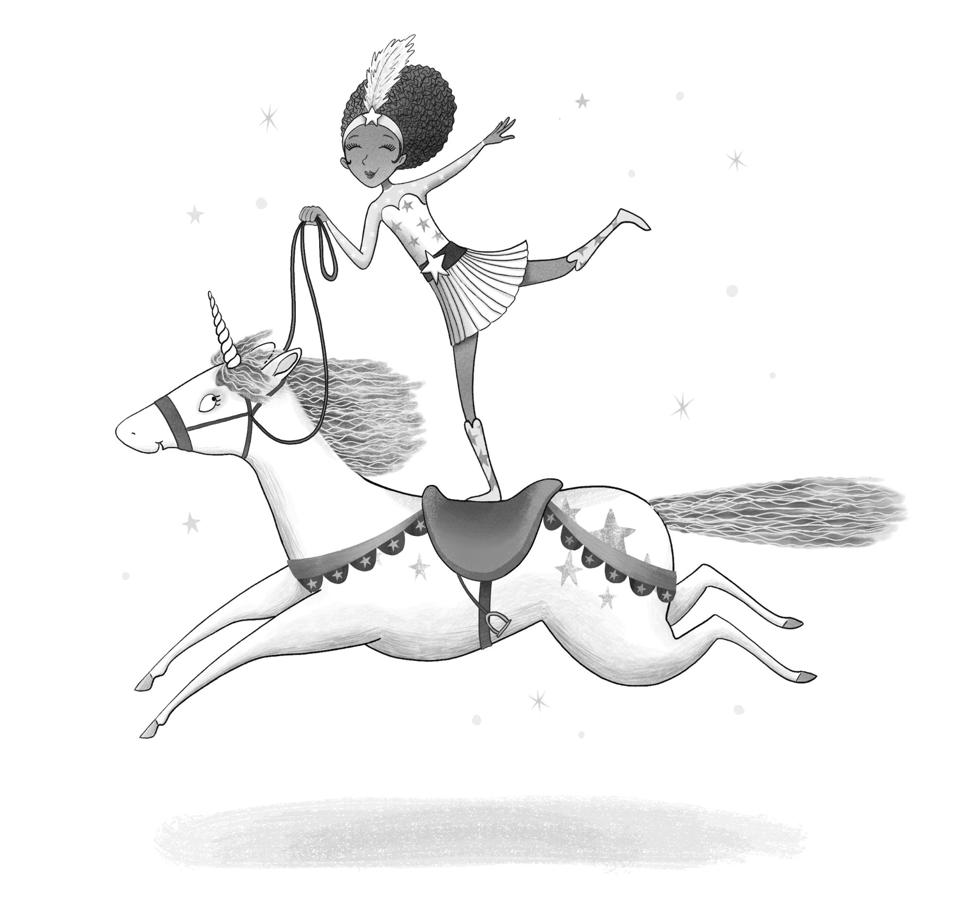Unicorn circus illustration
