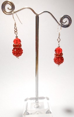 Red Sparkle Earrings