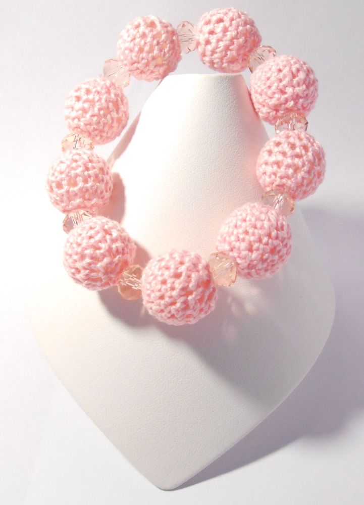Pink Crochet Bracelet
