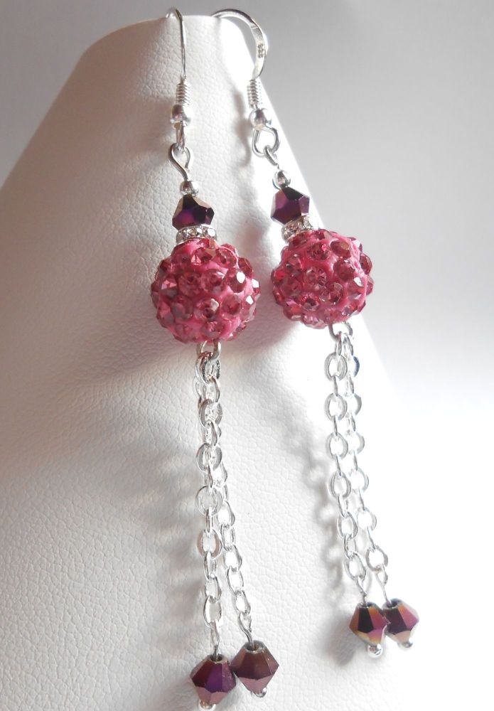 Pink Sparkle Earrings