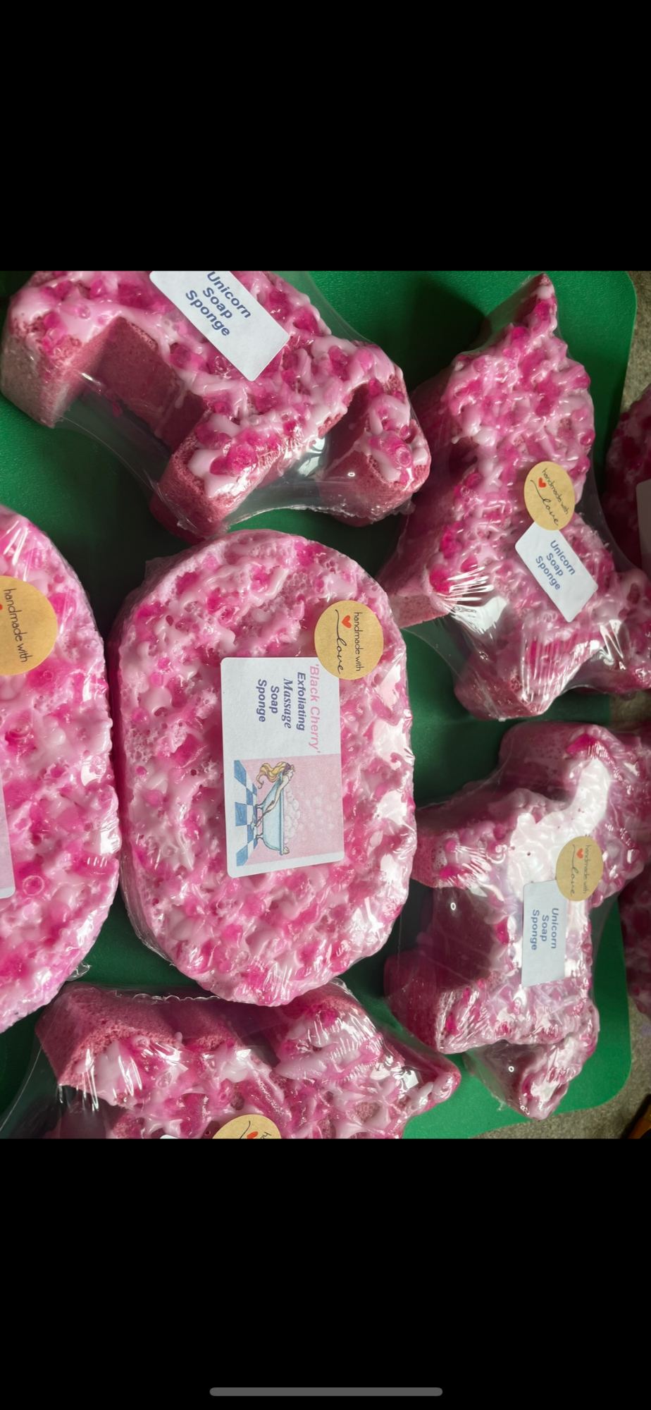 Black Cherry Exfoliating Massage Sponge