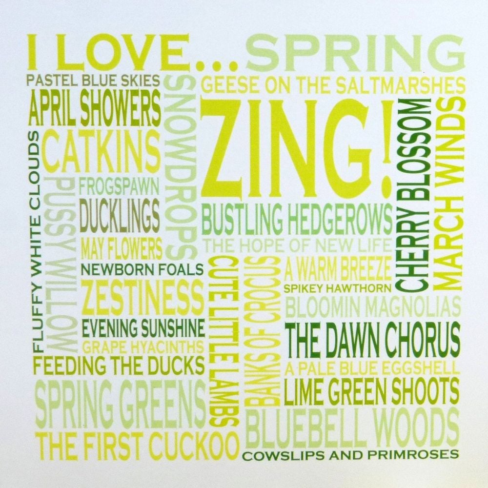 Witty Words| I Love Spring