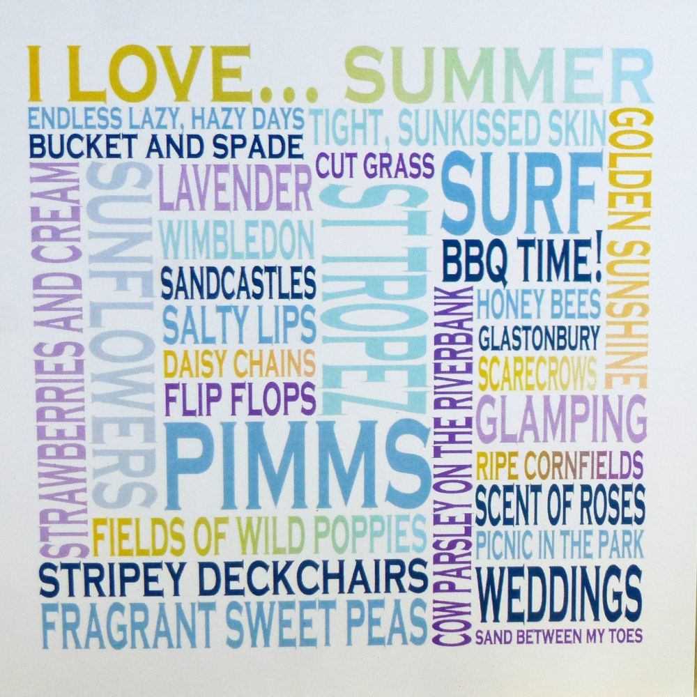 Witty Words| I Love Summer