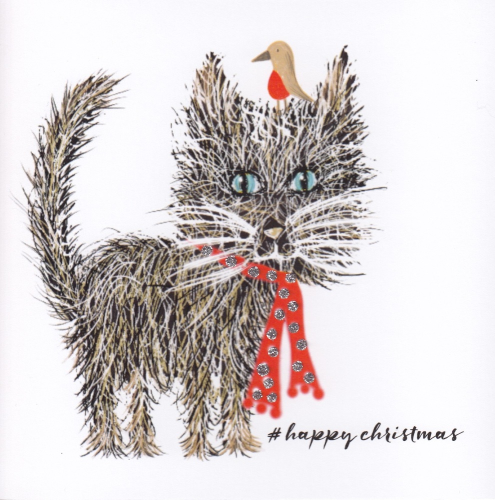 Christmas Glitter Whiskers Cat - 912W