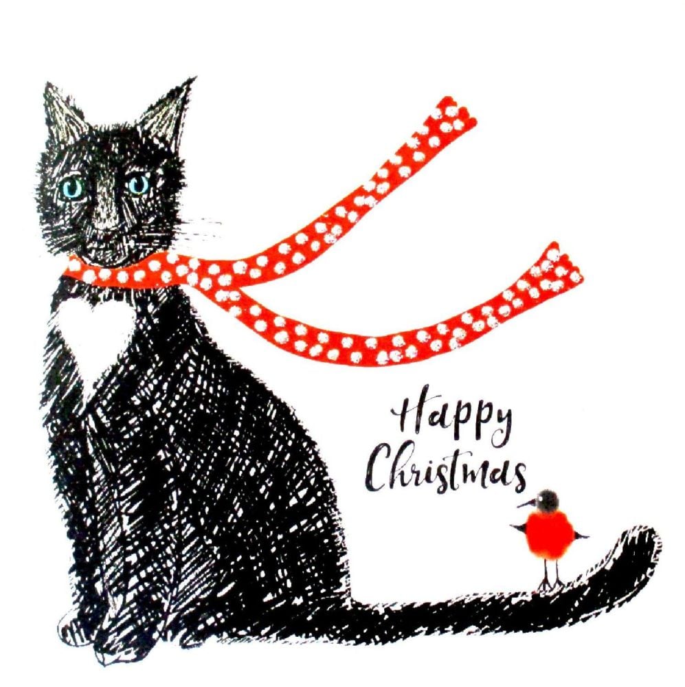 Christmas Cat with scarf - 325XG