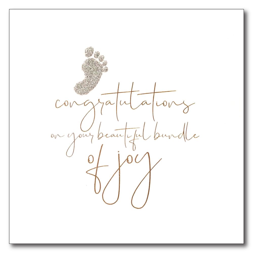 Baby News | Gold Foil, Silver Glitter Foot
