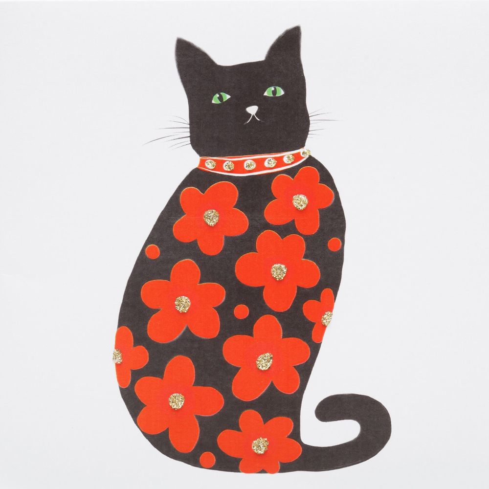 Flower power cat red