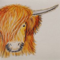Golden Highland Cow (clay) - 389C