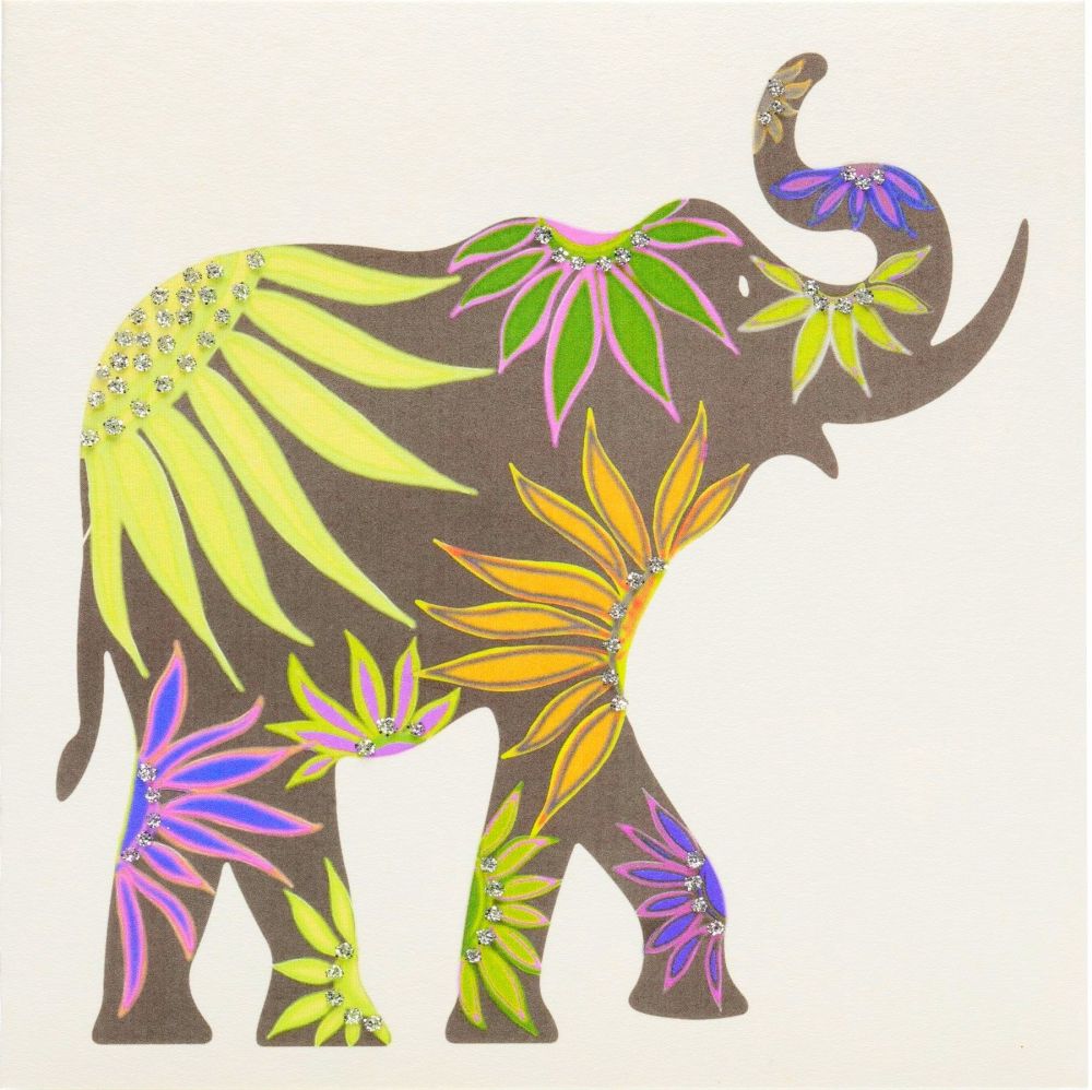 Elephant (Green floral) - 7AG