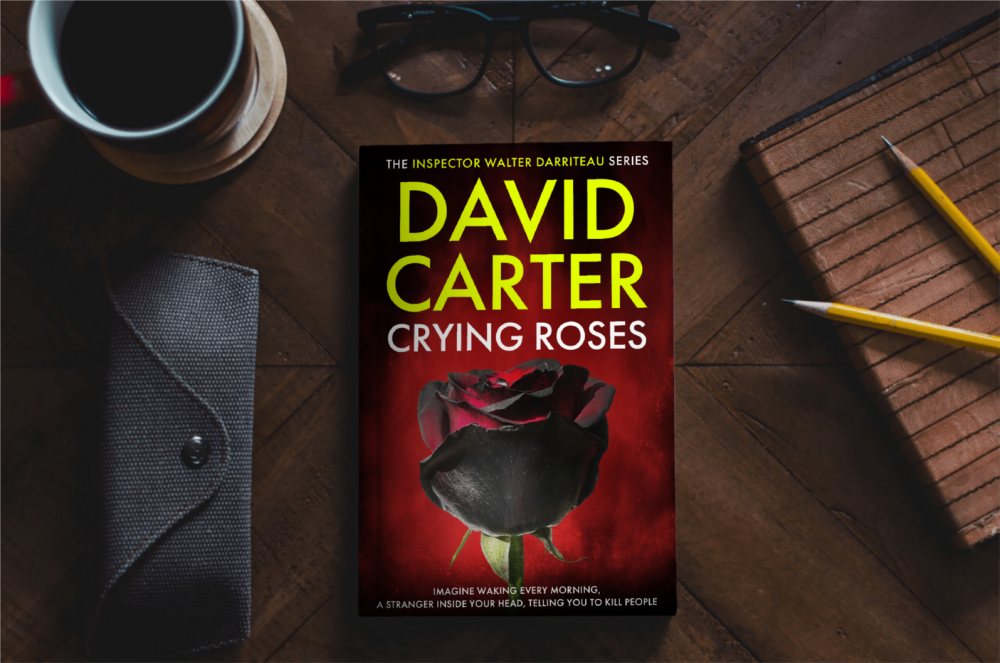 Crying Roses 2d book on desk