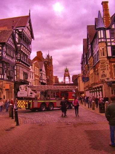 chester shops street scene