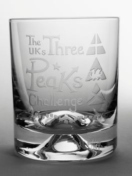 The UKs Three Peaks Challenge Dimple Base Whisky Tumbler