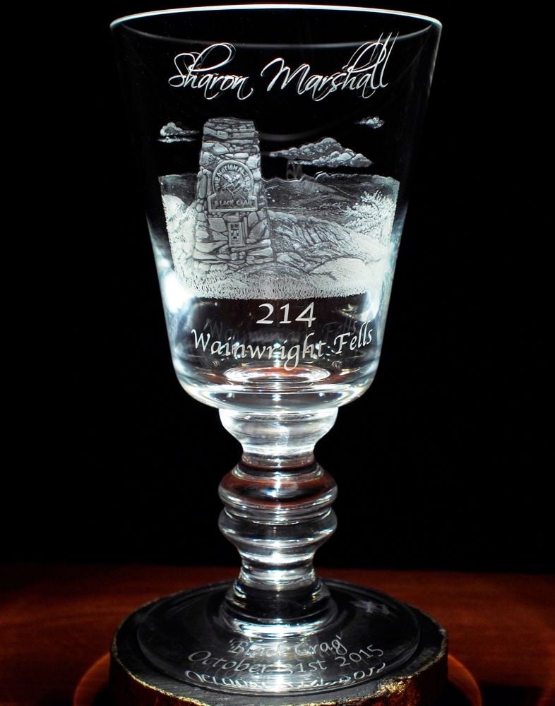 BLACK CRAG GOBLET HAND ENGRAVED